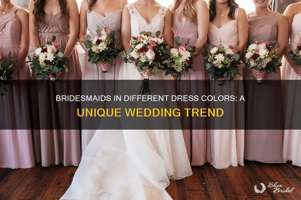 can bridesmaids wear different color dresses