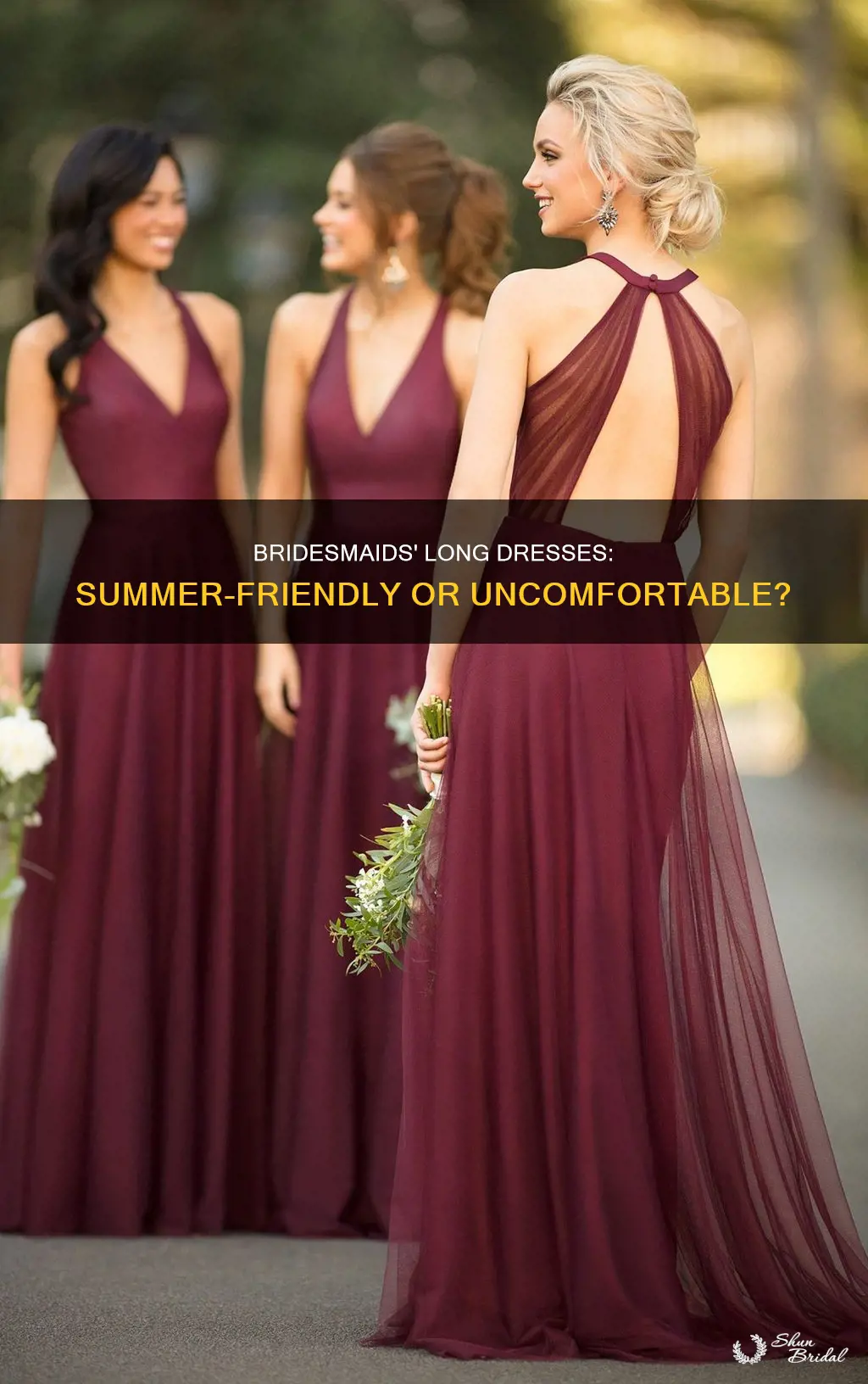 can bridesmaids wear long dresses in summer