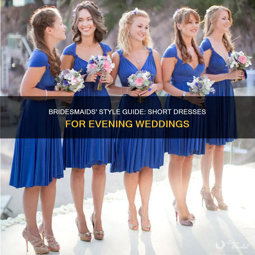 can bridesmaids wear short dresses for evening weddings