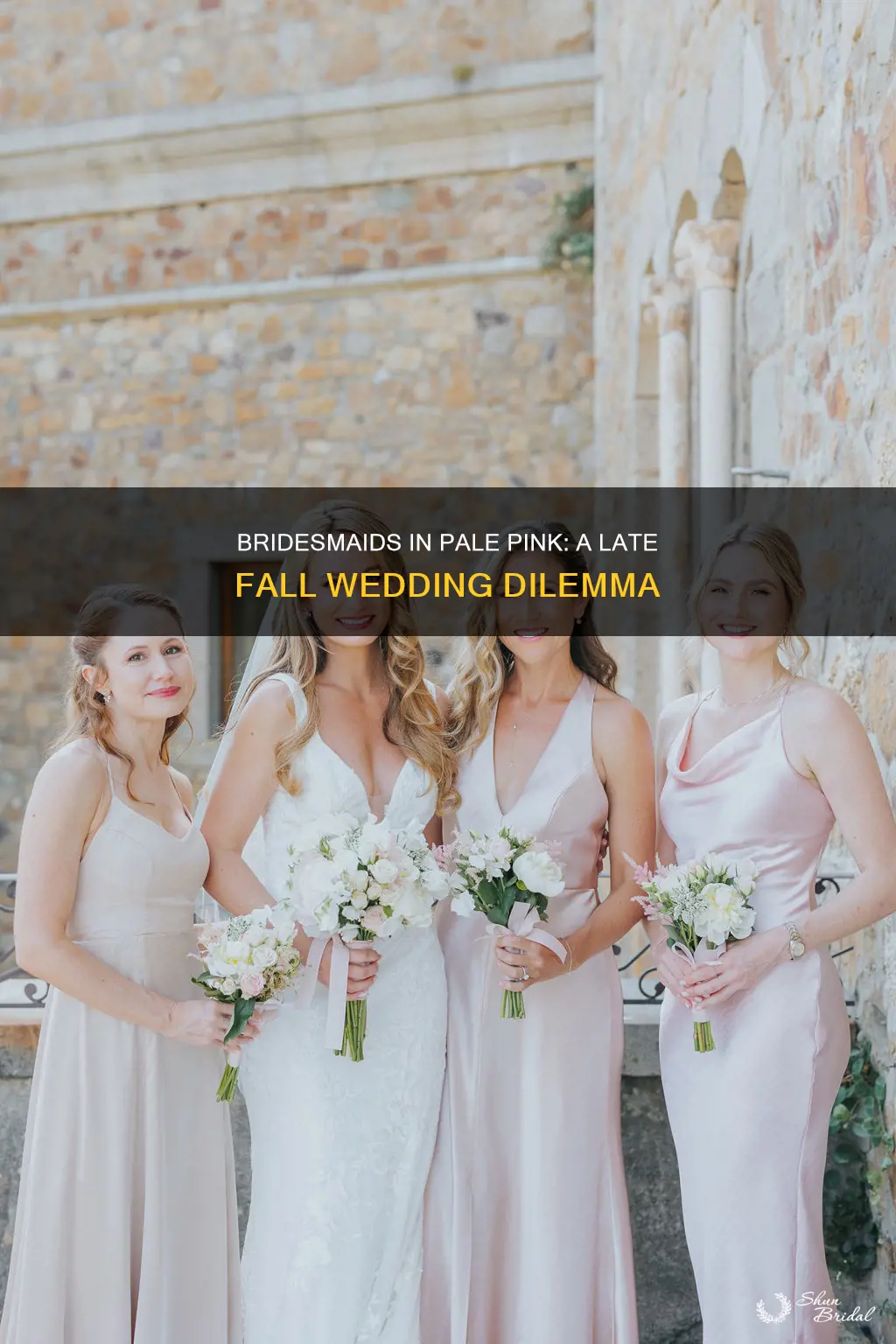 can bridesmaids where pale pink for late fall wedding