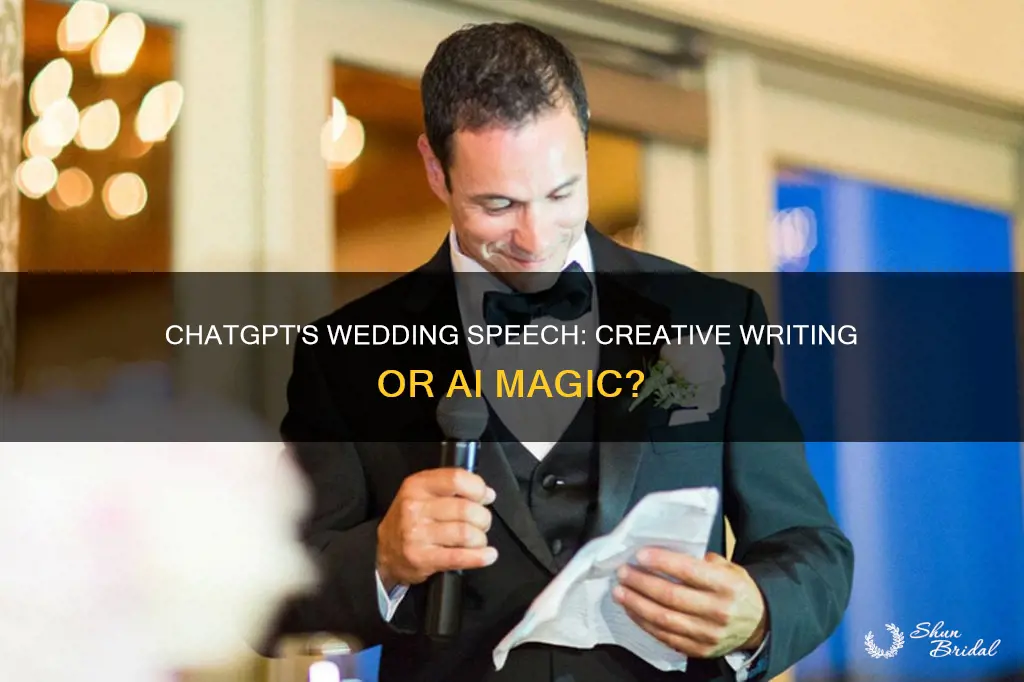 can chatgpt write a wedding speech