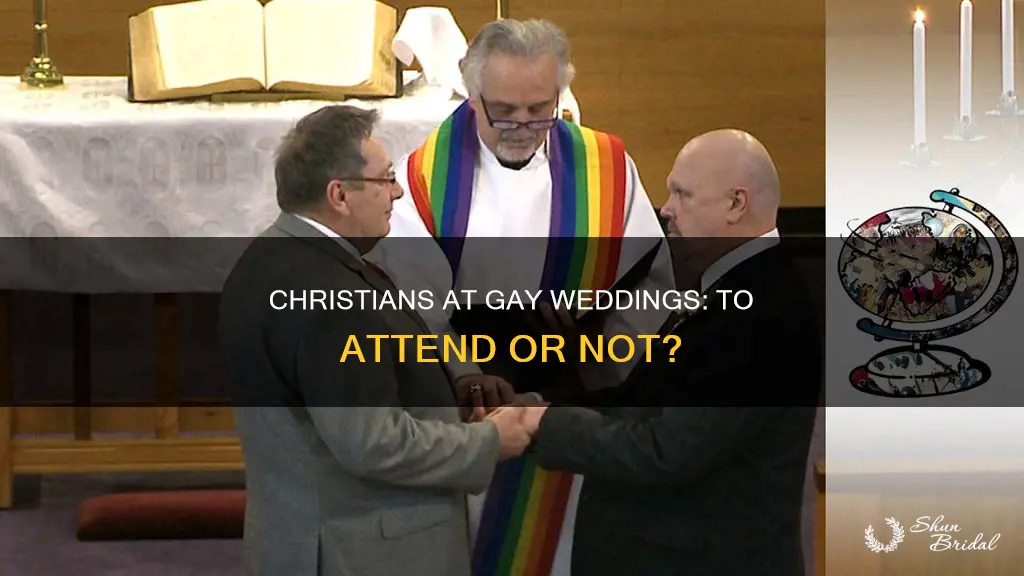 can christoans go to a gay wedding