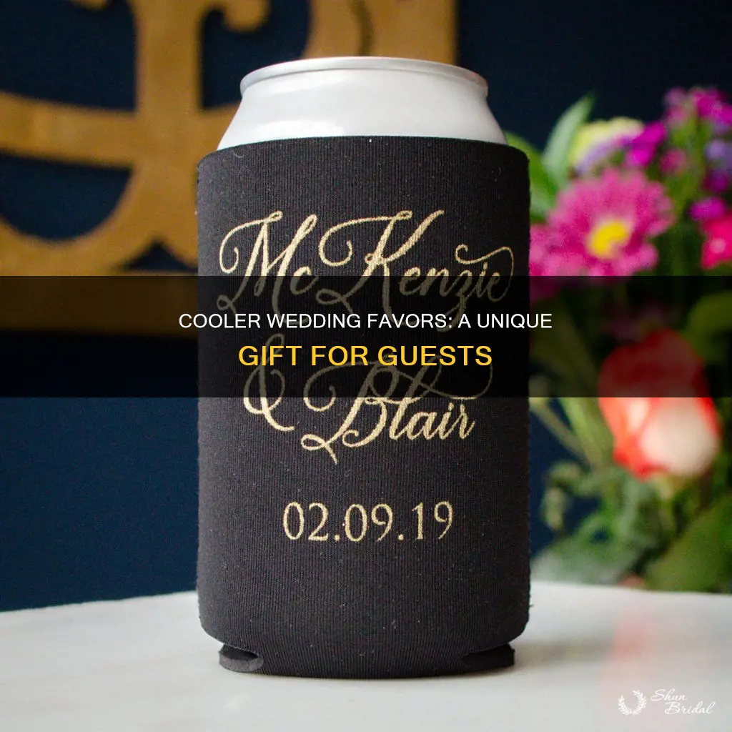 can cooler wedding favors