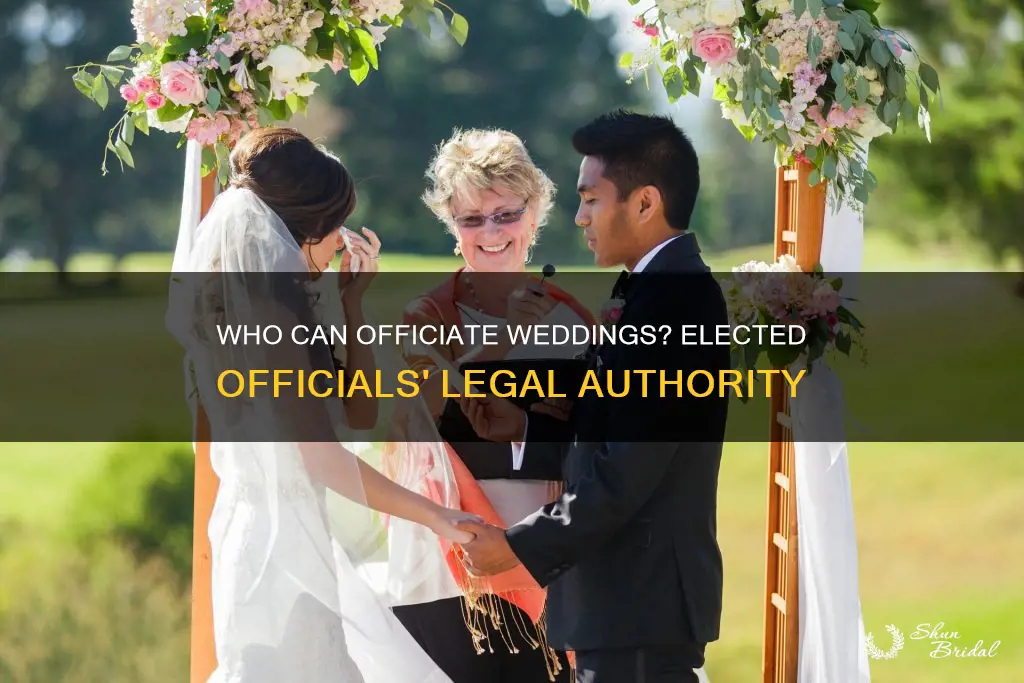 can elected officials officiate a wedding