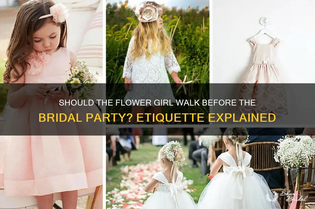 can flower girl walk before bridal party