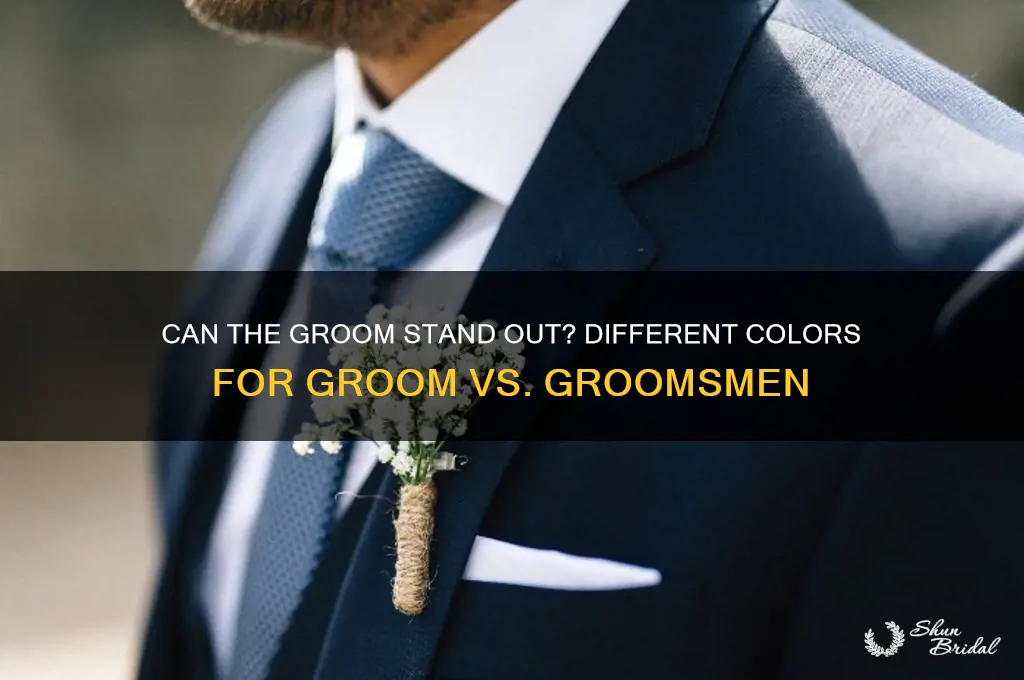 can groom wear different color than groomsmen