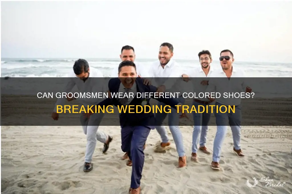 can groomsmen have different colored shoes