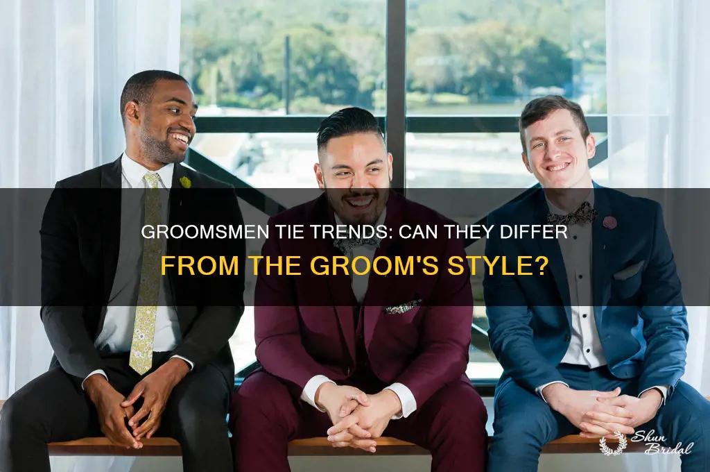 can groomsmen have different ties than the groom