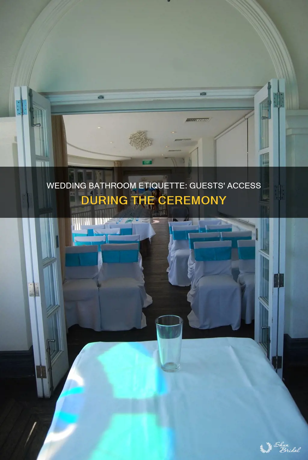 can guests use bathroom during wedding ceremony