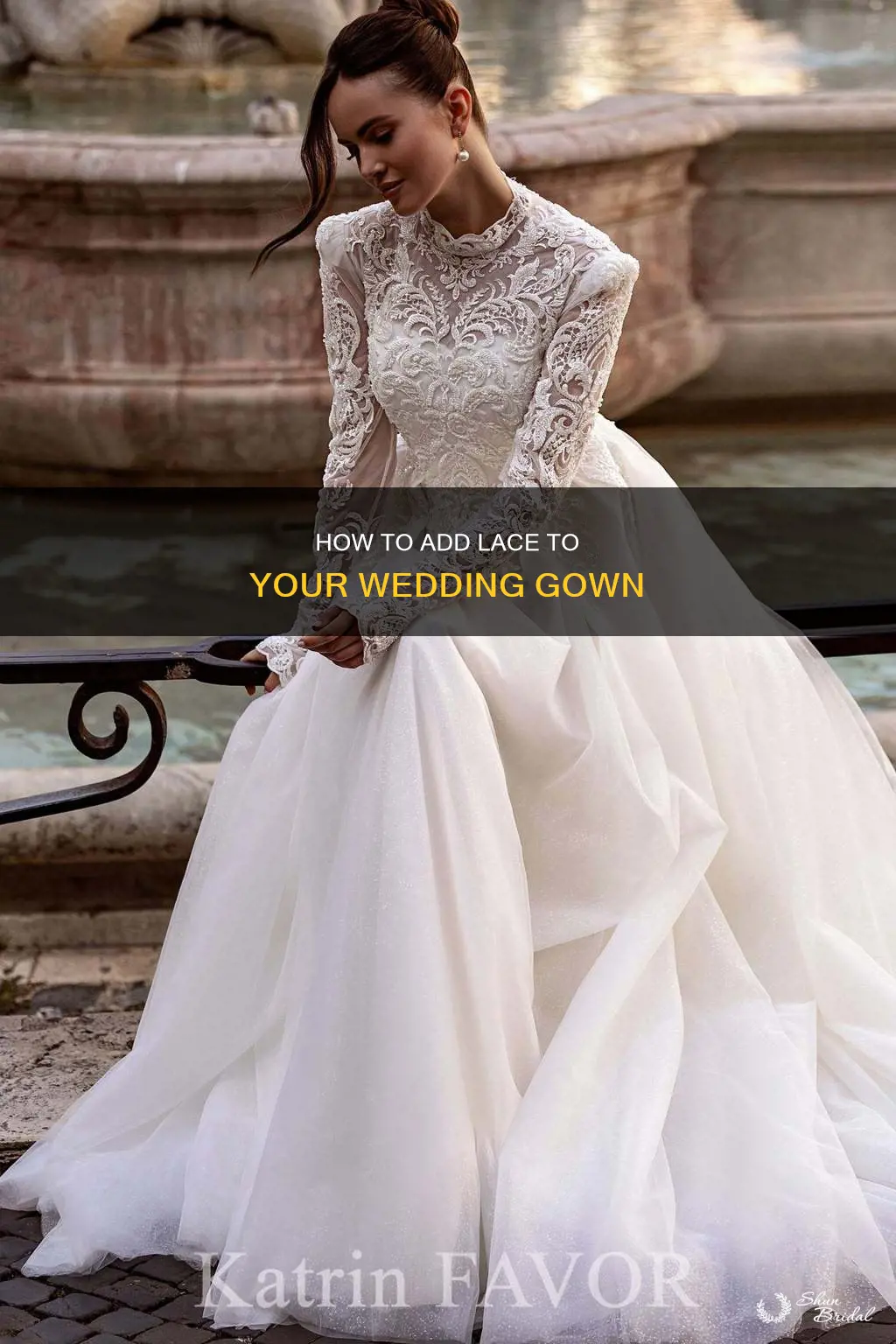 can I add lace to a wedding dress without lace