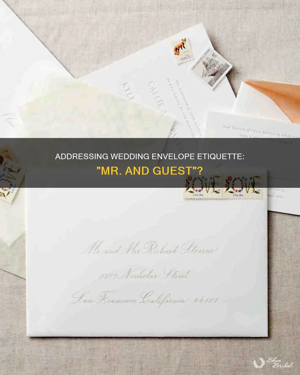 can I address a wedding envelope mr and guest