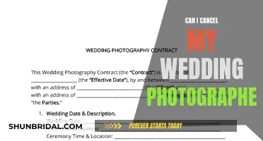 Canceling Your Wedding Photographer: Is It Possible?