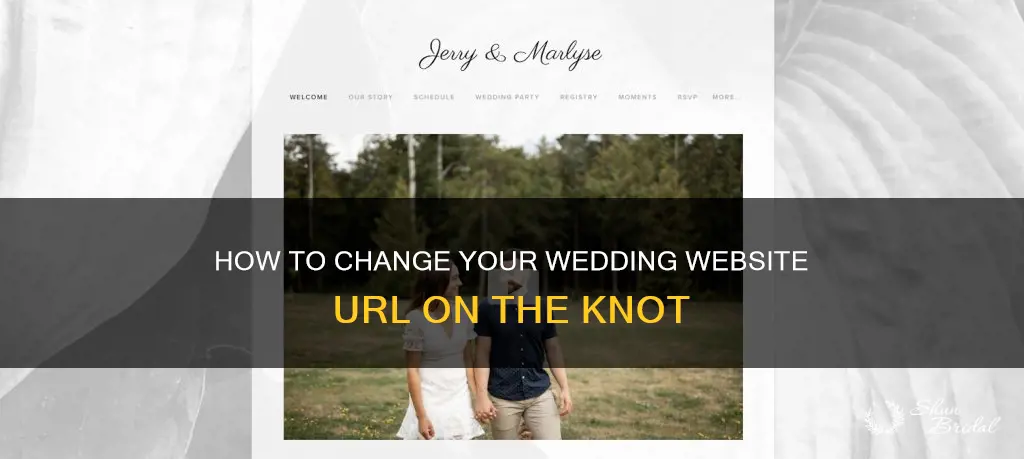 can I change wedding website url on the knot