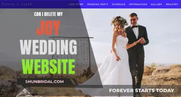 Joy Wedding Website: To Delete or Not?