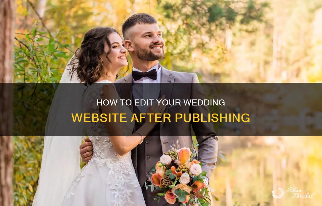 can I edit wedding website after I publish it