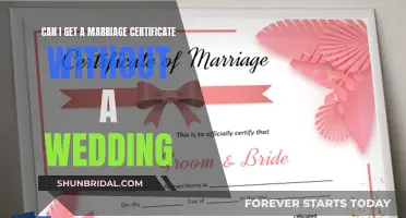 Obtaining a Marriage Certificate Without a Wedding Ceremony