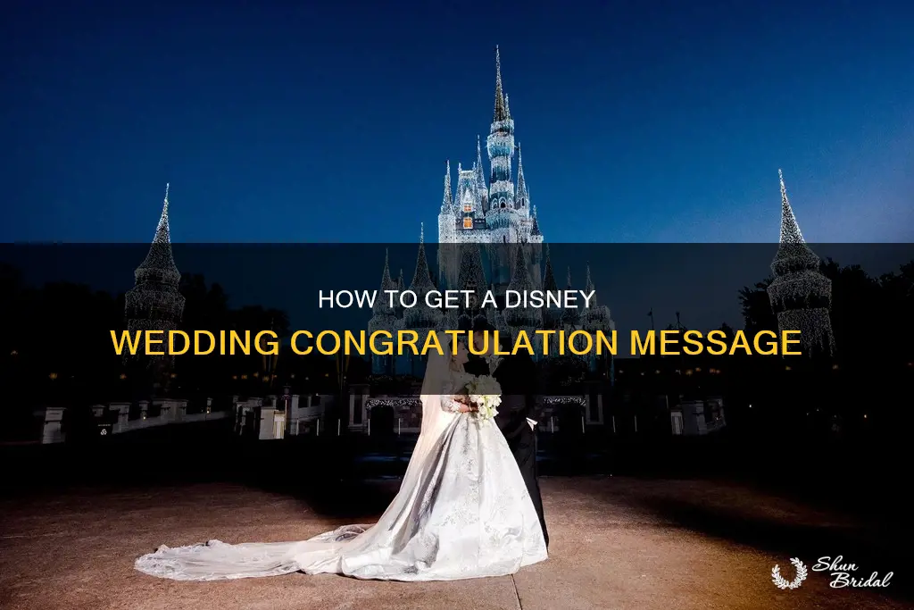 can I get a wedding congratulations sent from disneyworld