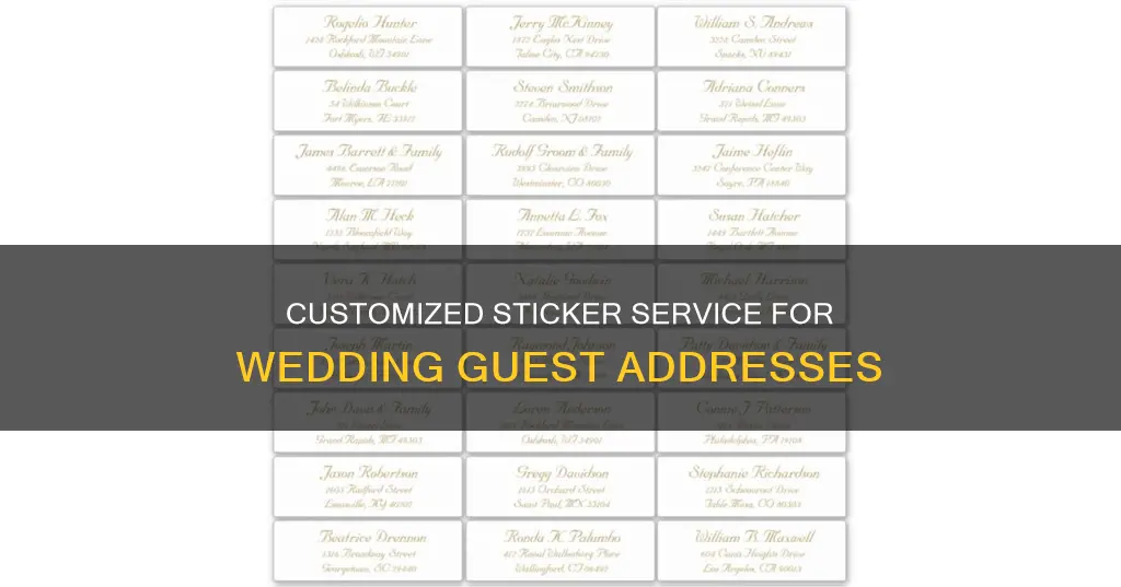 can I get my wedding guests addresses printed on stickers