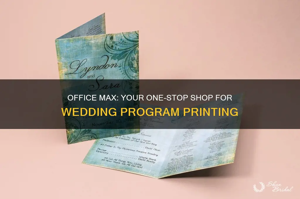 can I get wedding programs printed at office max