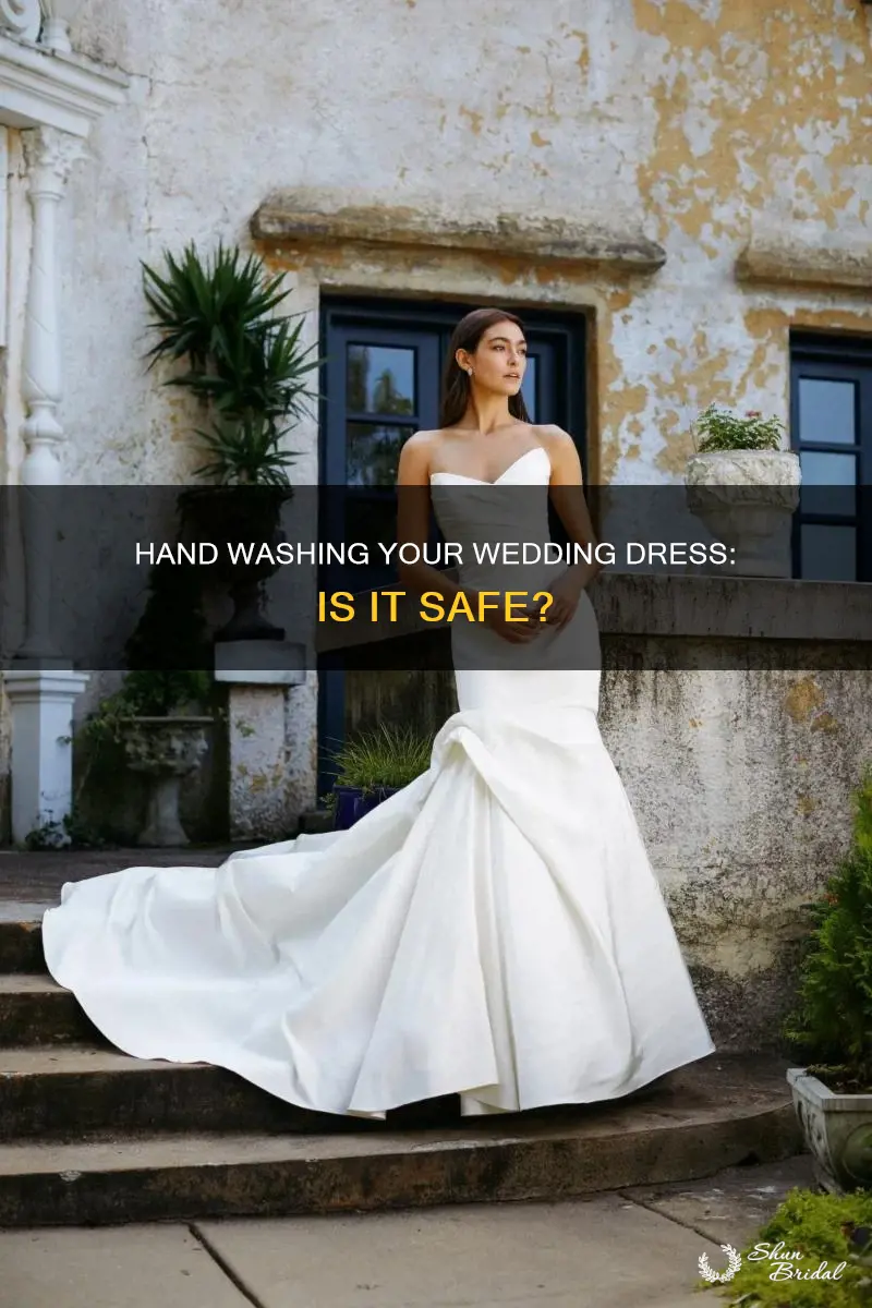 can I hand wash my wedding dress