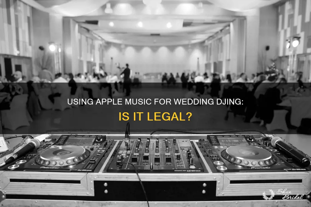 can I legally dj a wedding using apple music