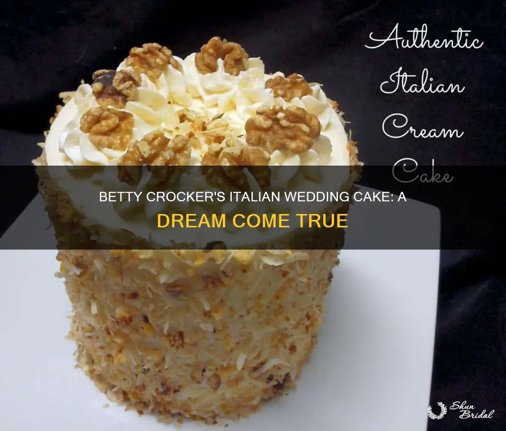 can I make an italian wedding cake using betty crocker