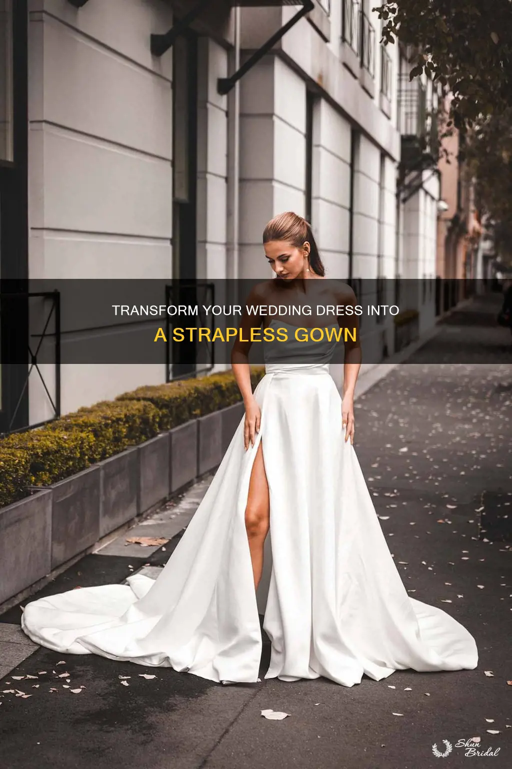 can I make my wedding dress strapless