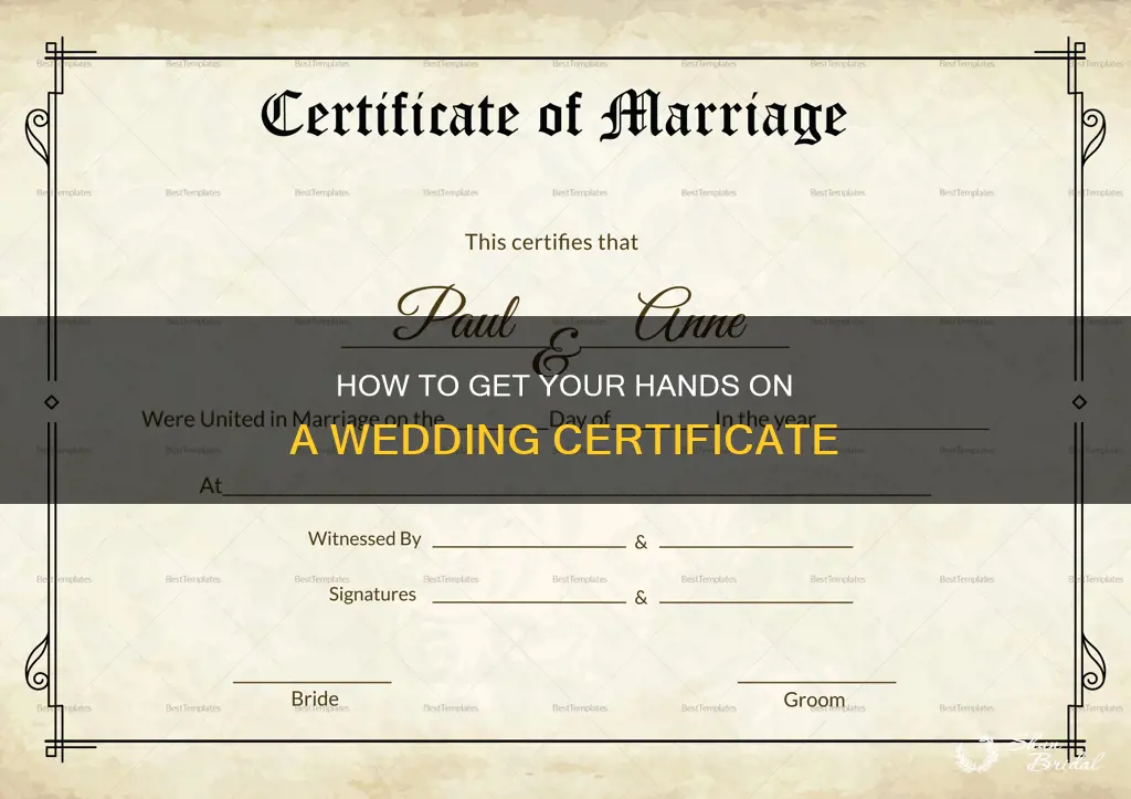 can I obtain wedding certificate