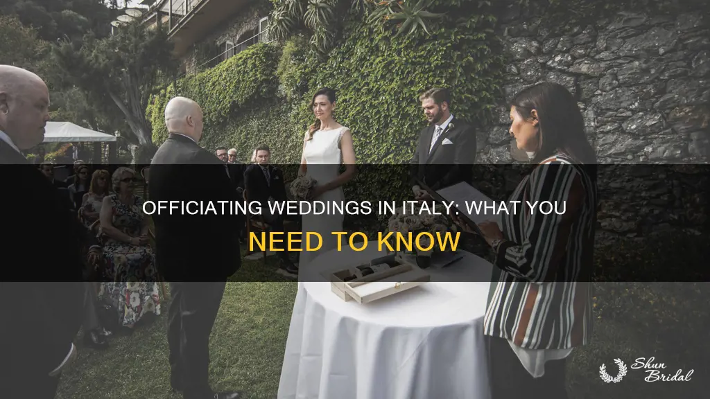 can I officiate a wedding in italy