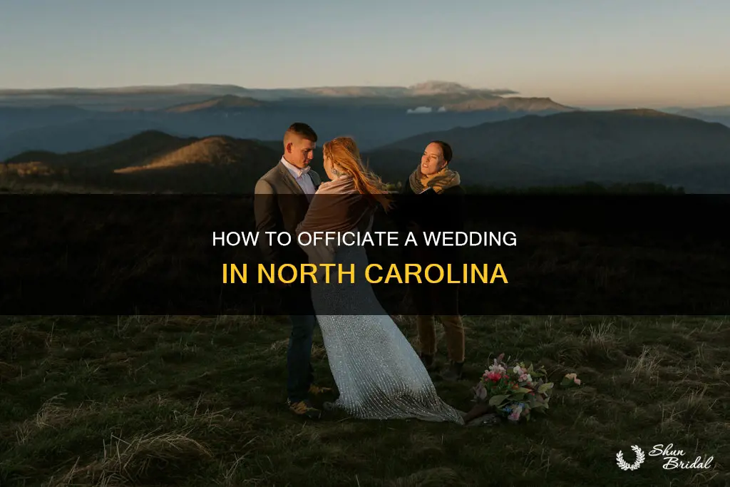 can I officiate a wedding in north carolina