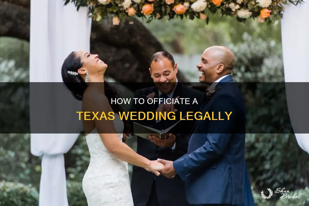 can I officiate a wedding in Texas