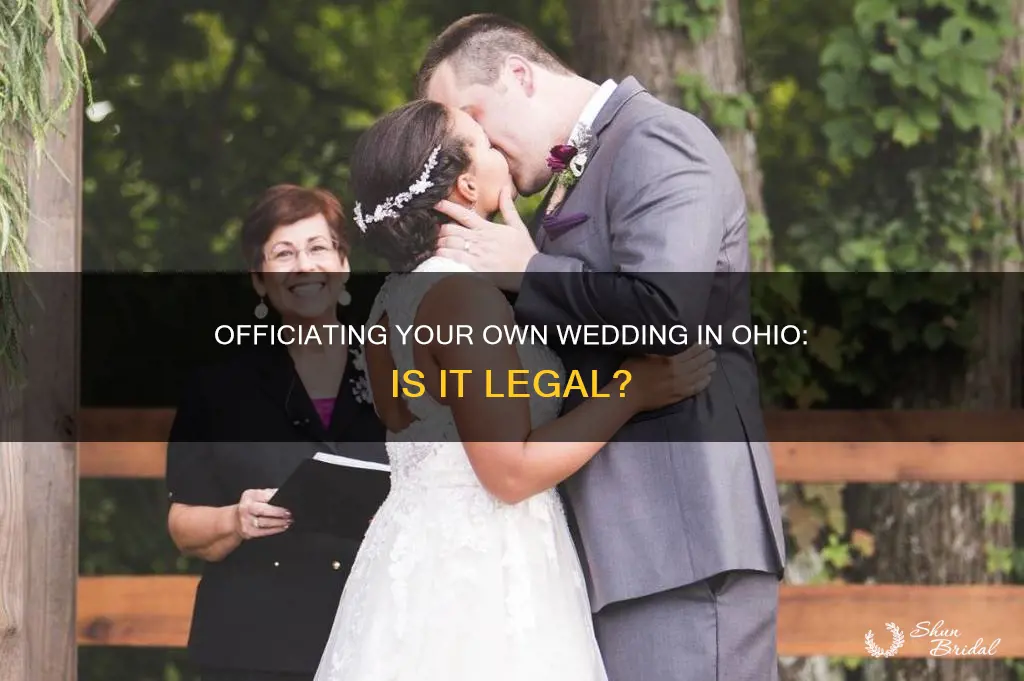 can I officiate my own wedding in Ohio