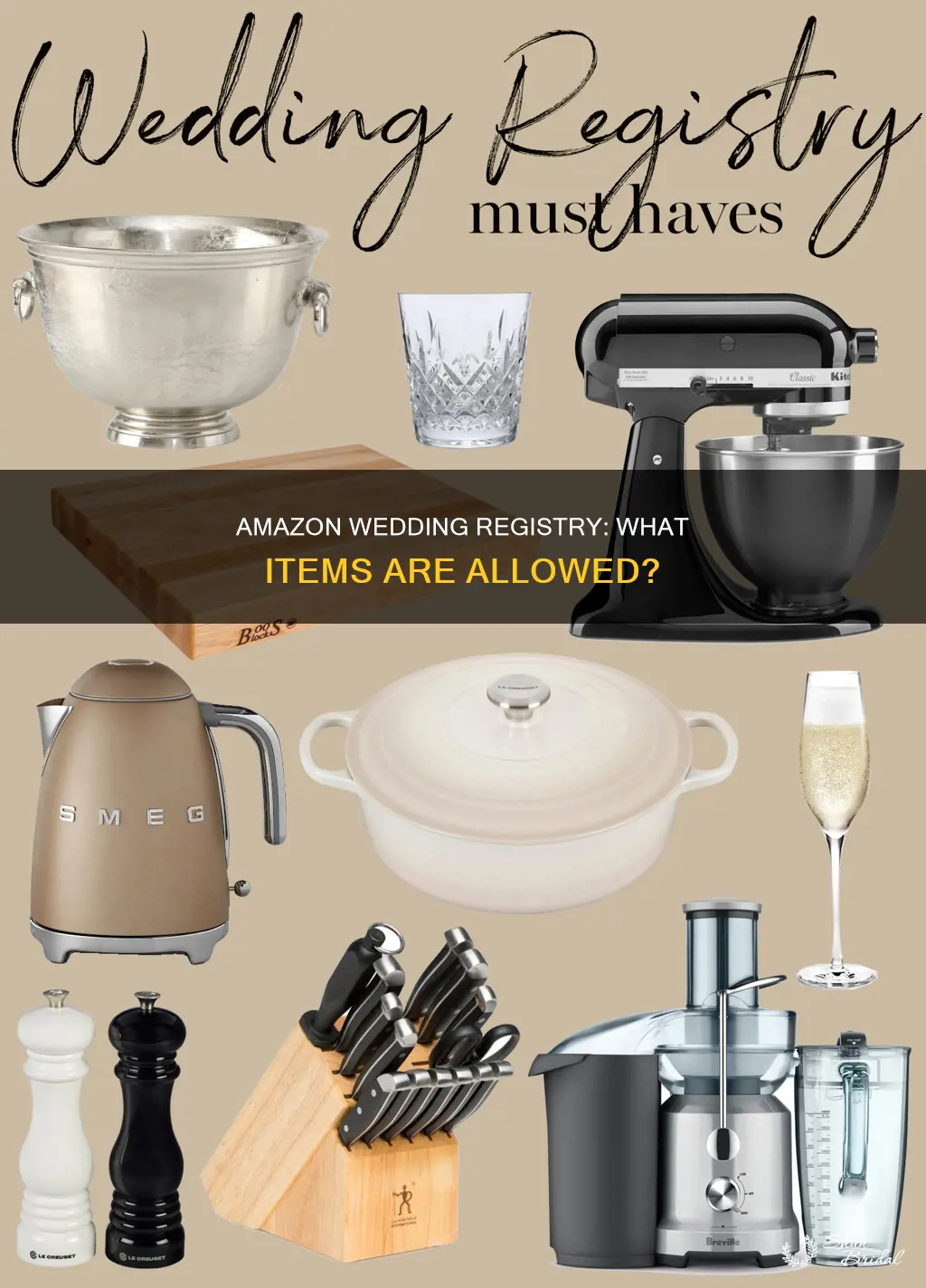 can I only get certain items on amazon wedding registry