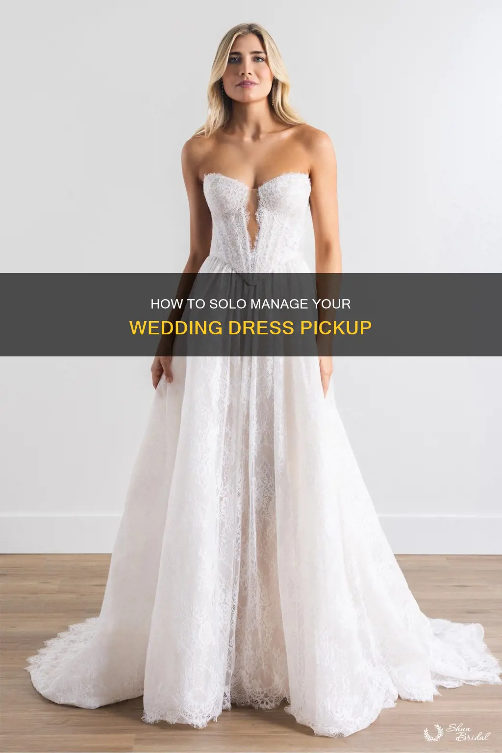 can I pick up my wedding dress alone
