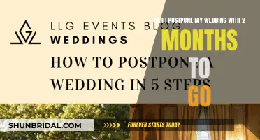 Postponing Your Wedding: Last-Minute Options and Considerations