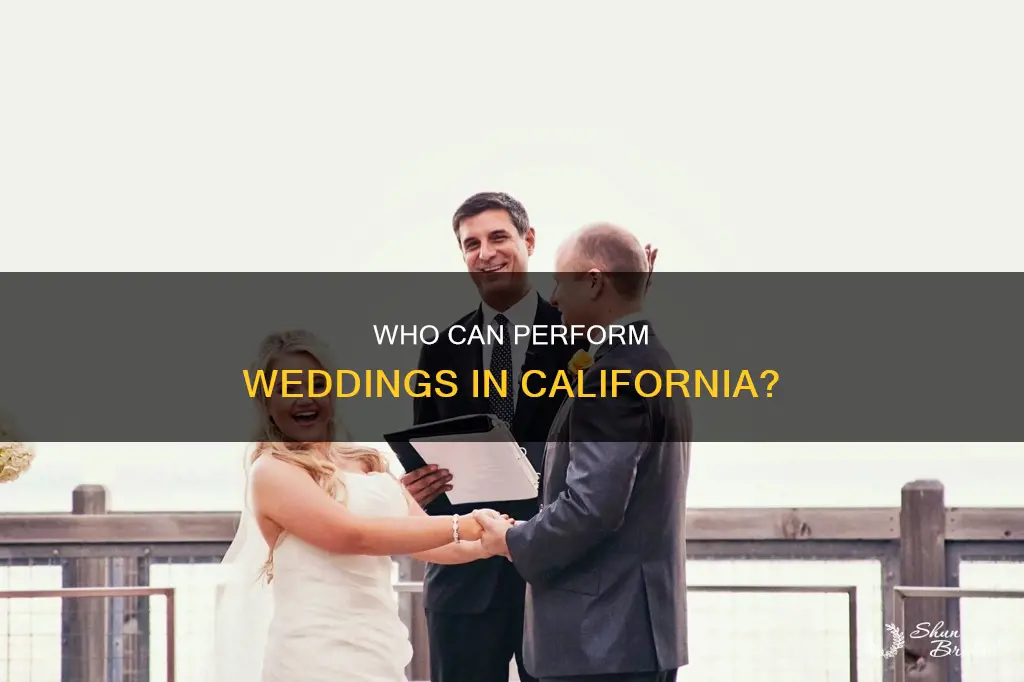 can I preform a wedding in califonia