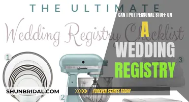 Personal Items on Wedding Registries: What's Acceptable?