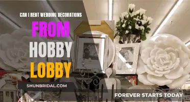 Renting Wedding Decor: Hobby Lobby's Offerings and Your Options