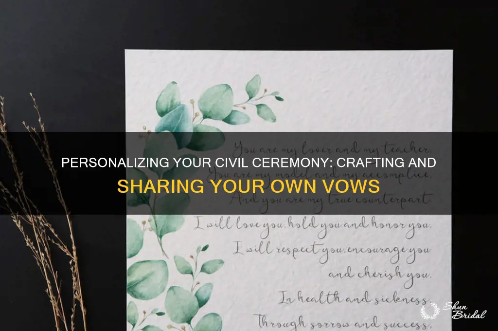 can i say my own vows in a civil ceremony