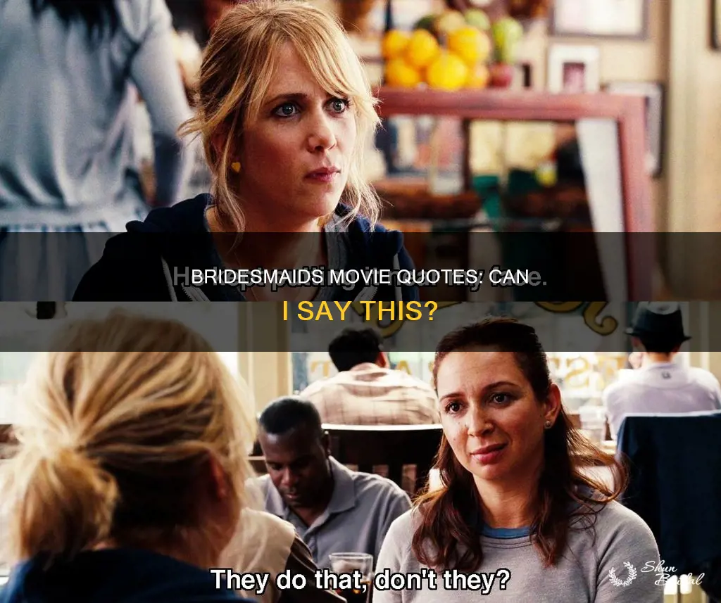 can I say one thing bridesmaids movie quotes