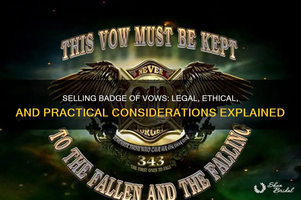 can i sell badge of vows