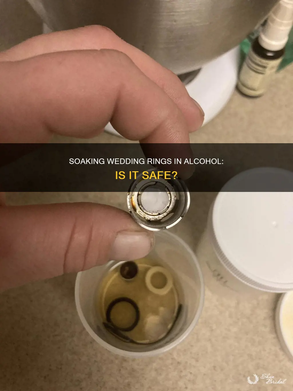 can I soak my wedding rings in alcohol