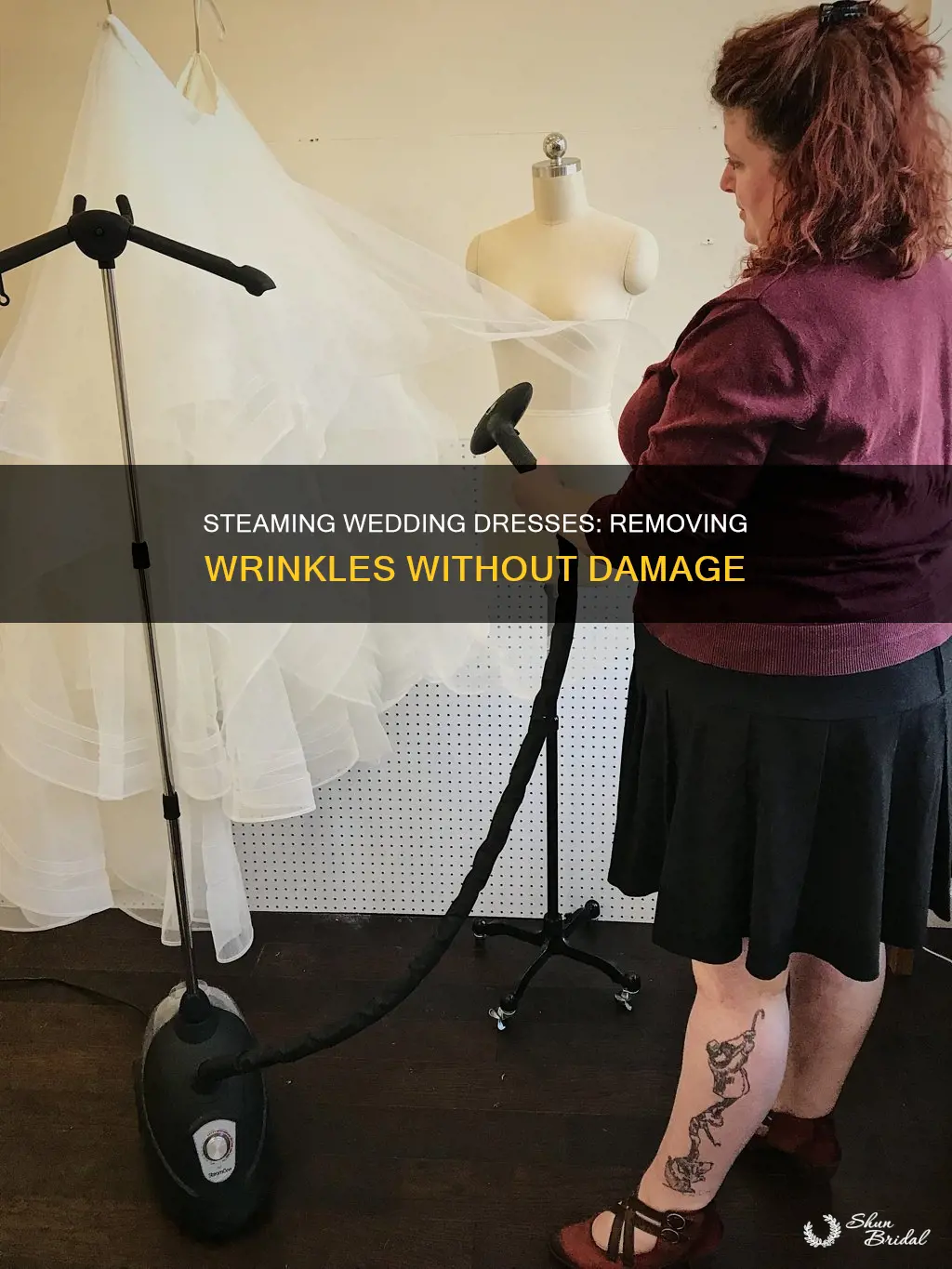 can I steam wrinkles out of 1800 wedding dress