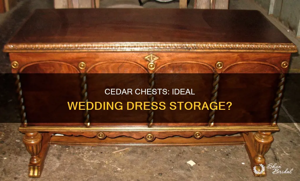 can I store my wedding dress in a cedar chest