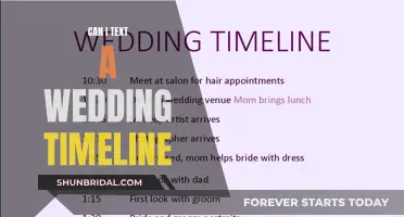 A Texted Wedding Timeline: Is It Possible?