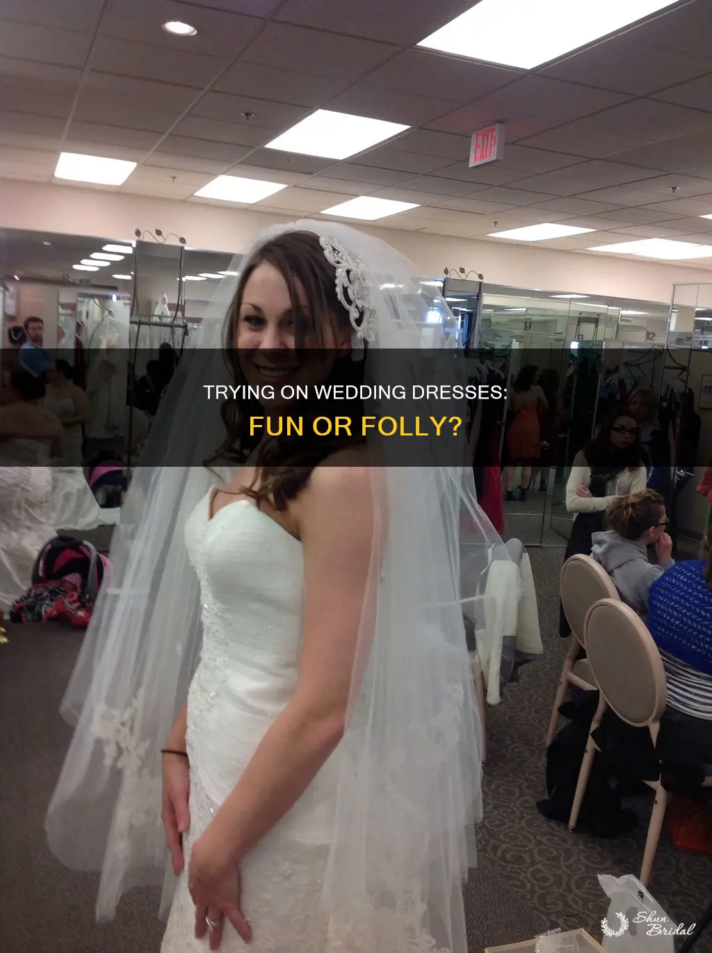 can I try on wedding dresses for fun