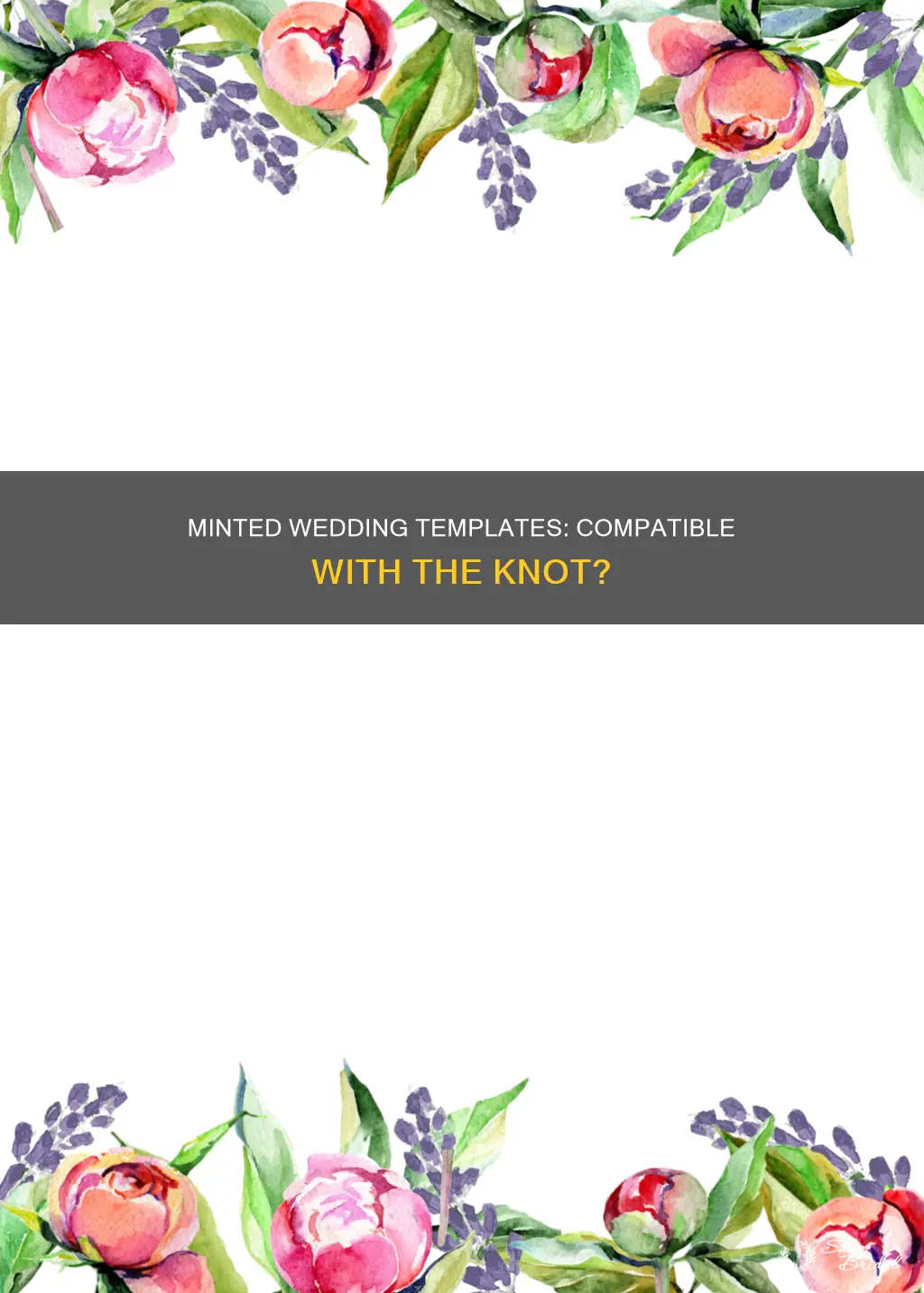 can I use a minted wedding template on the knot