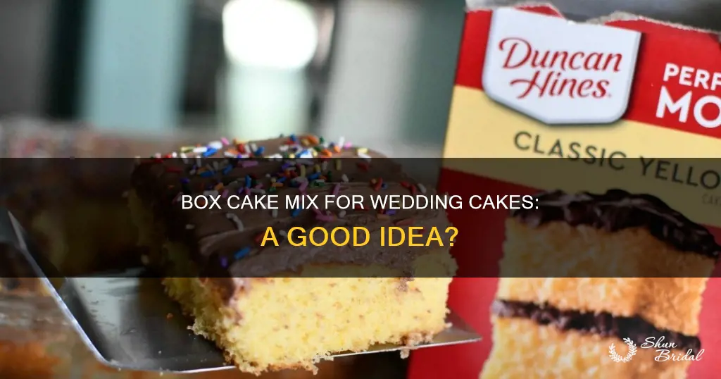 can I use box cake mix for wedding cake