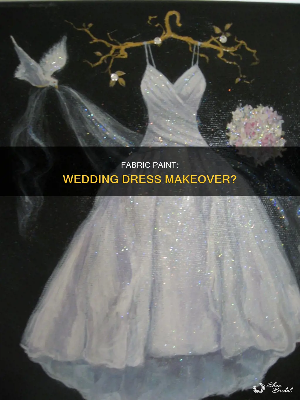 can I use fabric paint on my wedding dress