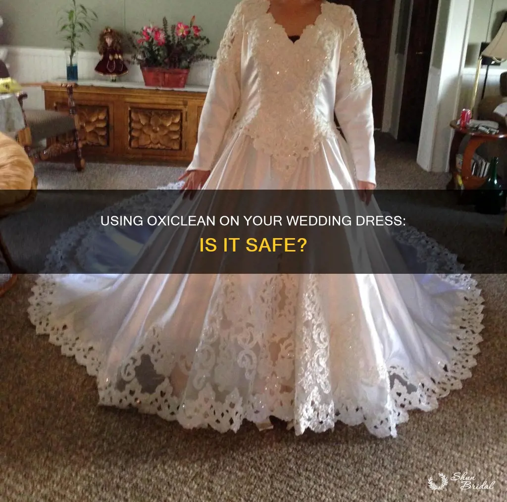can I use oxiclean on my wedding dress